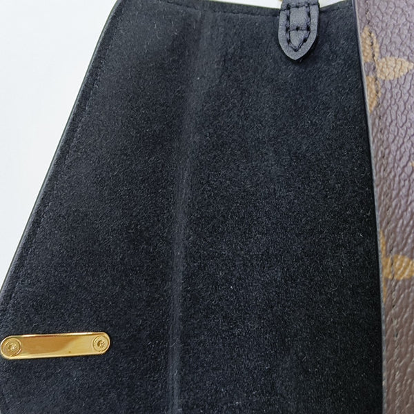 Coated Canvas Shoulder Bag Brown