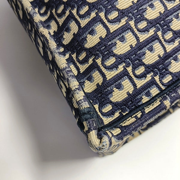 Book Tote Large Oblique Canvas Blue