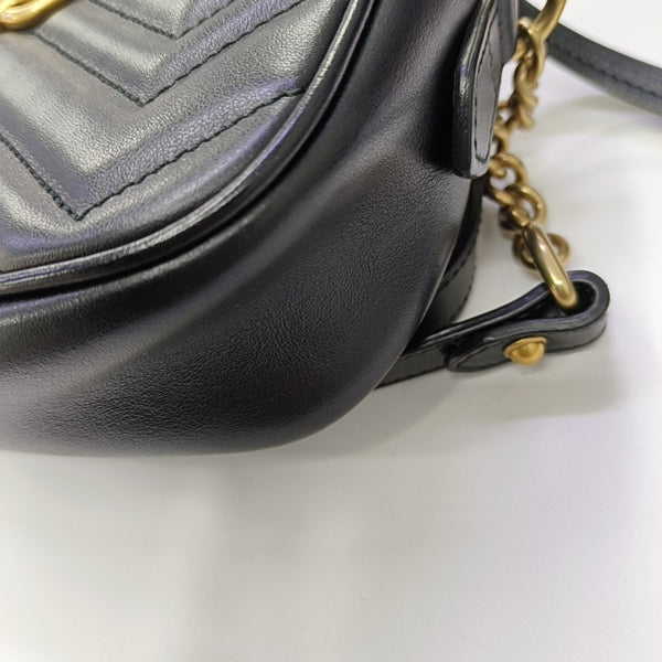 GG Marmont Mini Quilted Calfskin Black