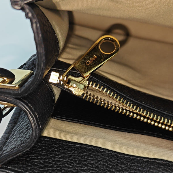 Aby Small Calfskin Black