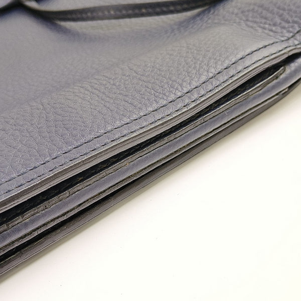 Calfskin Top Handle Bag Blue