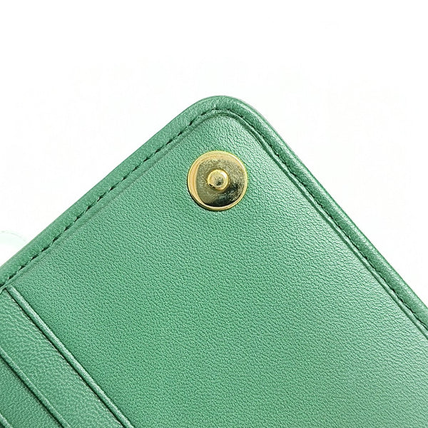My Miu Quilted Lambskin Green