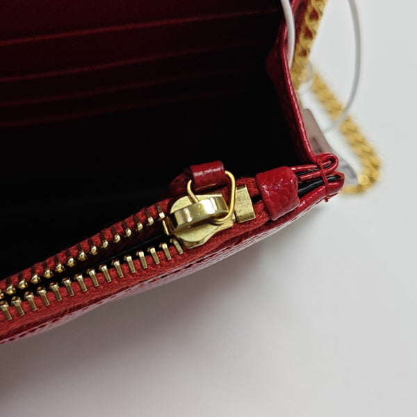 MONOGRAM WOC Chevron Calfskin Red
