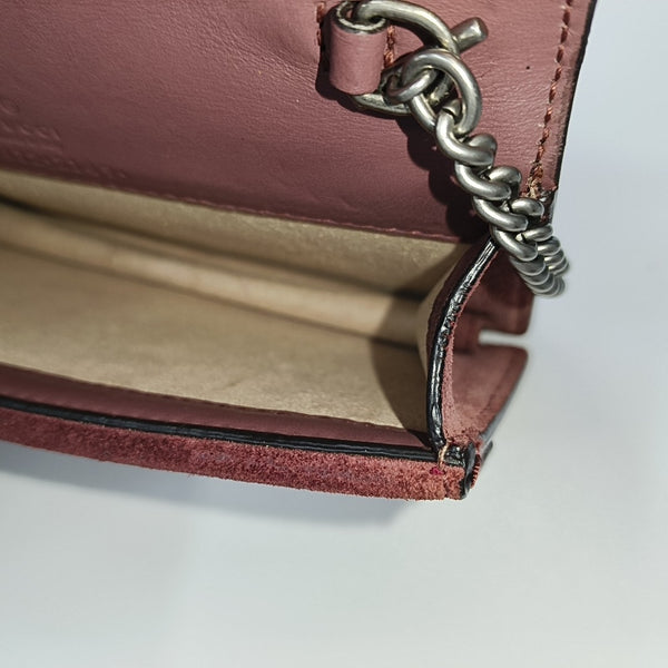 Dionysus Super Mini Monogram Coated Canvas Beige
