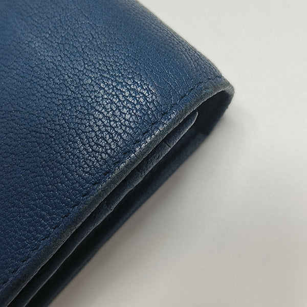 CHYC Y LIGNE Calfskin Blue Wallet