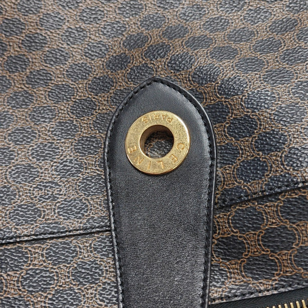 Coated Canvas Tote Bag Black