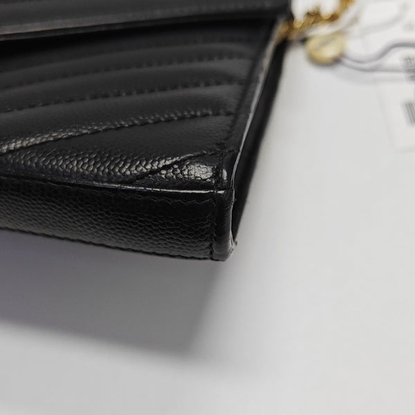 MONOGRAM Medium Chevron Calfskin Black