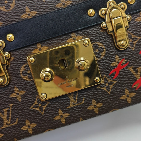 PETITE MALLE Monogram Coated Canvas Brown