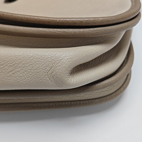 Calfskin Shoulder Bag Beige