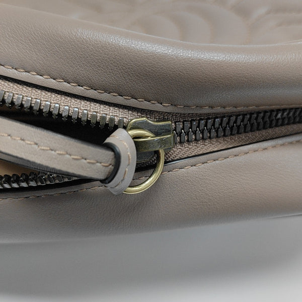 Authenticated pre-owned GG Marmont Small Quilted Calfskin Beige - Shoulder Bag at Looply