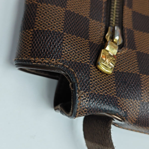 BROOKLYN MM Damier Ebene Coated Canvas Brown