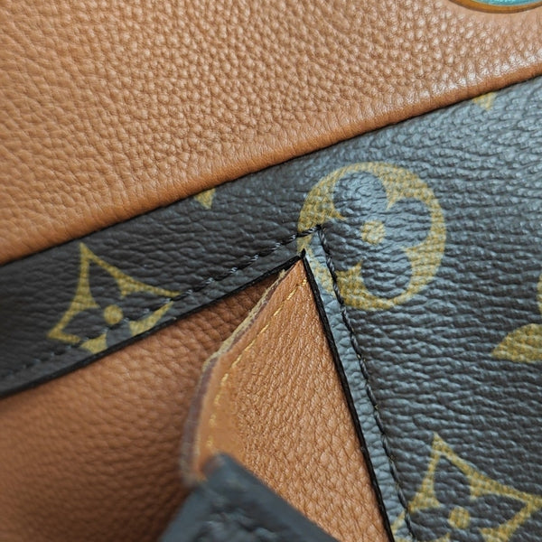OLYMPE MM Monogram Coated Canvas Brown