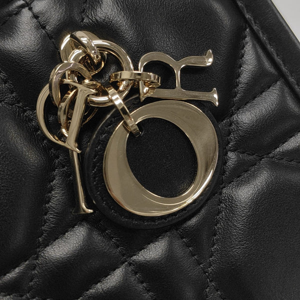 Lady D-Joy Mini Cannage Calfskin Black