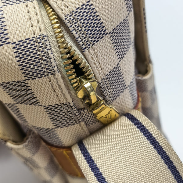 NAVIGLIO Damier Azur Coated Canvas White