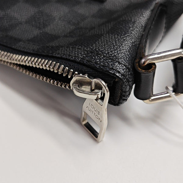 Damier Graphite Coated Canvas Shoulder Bag Gray
