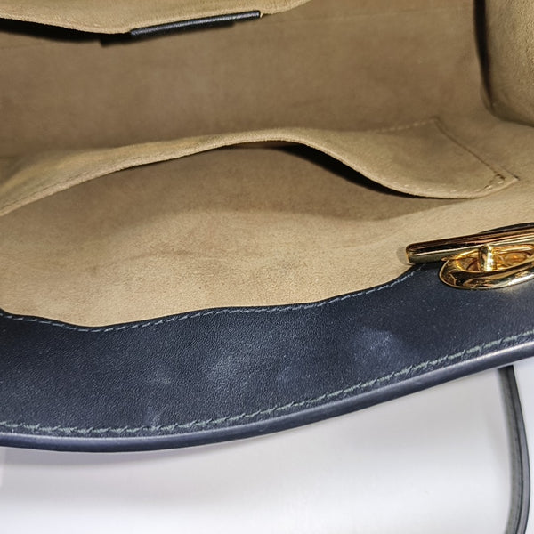 Padlock Small Monogram Coated Canvas Beige