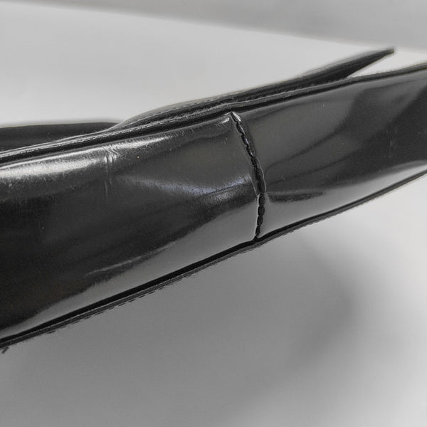 Patent Leather Shoulder Bag Black