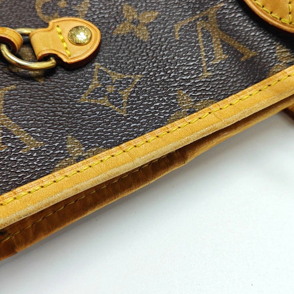 NEVERFULL MM Monogram Coated Canvas Brown