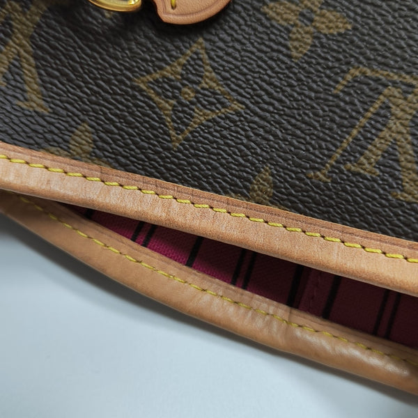 NEVERFULL MM Monogram Coated Canvas Brown