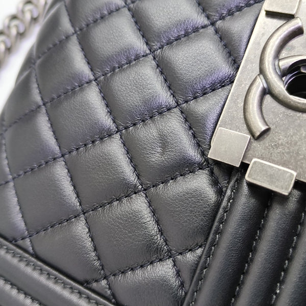 BOY CHANEL Small Quilted Lambskin Black
