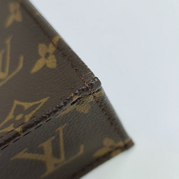 SAC PLAT Mini Monogram Coated Canvas Brown