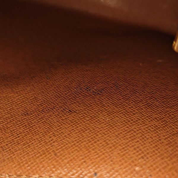 Coated Canvas Top Handle Bag Brown