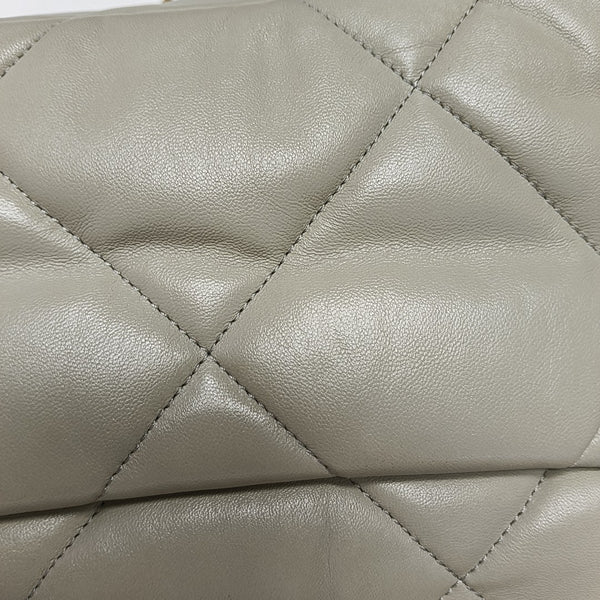 CHANEL 19 Small Quilted Lambskin Gray