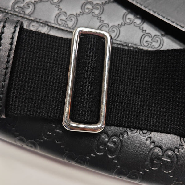 Monogram Calfskin Crossbody Bag Black