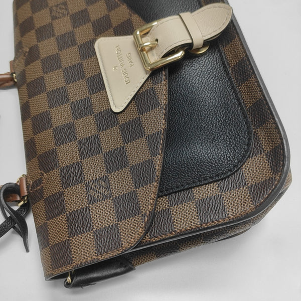 BEAUMARCHAIS Damier Ebene Coated Canvas Brown