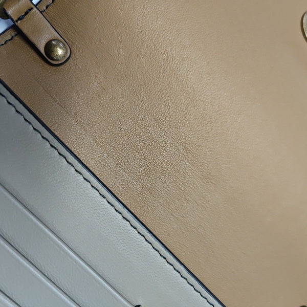 Chain Wallet Lambskin Gray