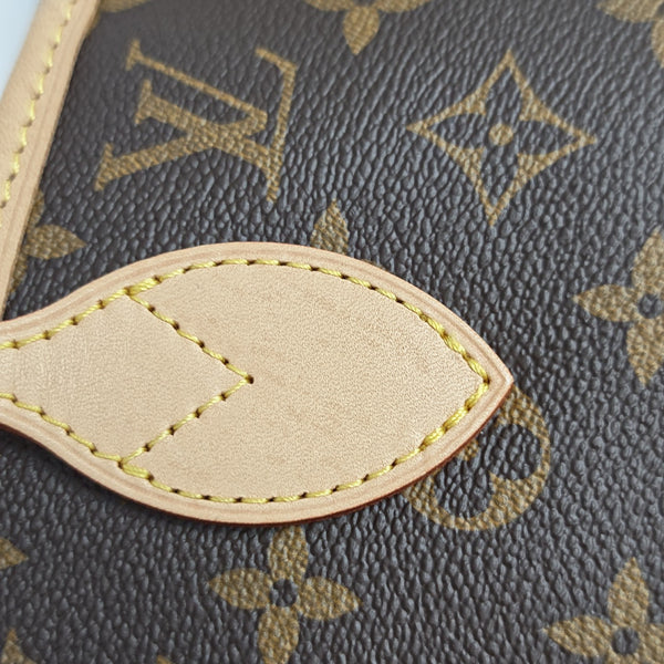 NEVERFULL MM Monogram Coated Canvas Brown