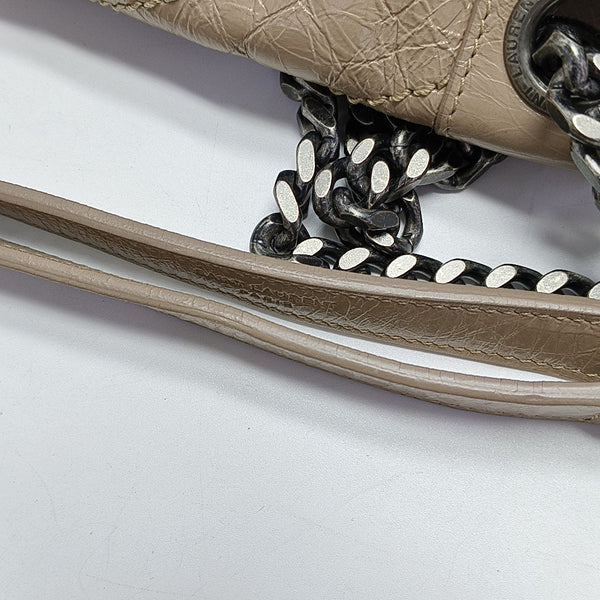 NIKI Medium Chevron Calfskin Beige