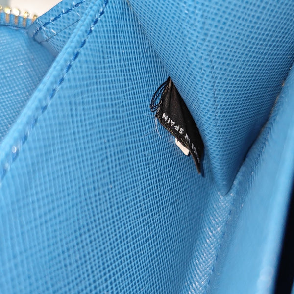 Calfskin Card Holder Blue