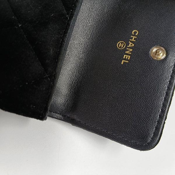 Velvet Card Holder Black