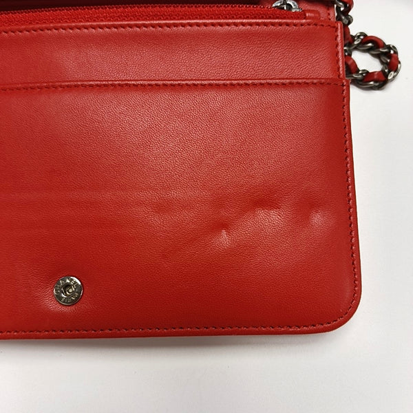 WOC Quilted Lambskin Red
