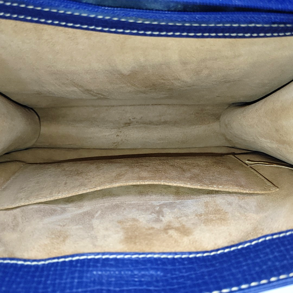 Authenticated pre-owned Barcelona Calfskin Blue - Top Handle Bag at Looply