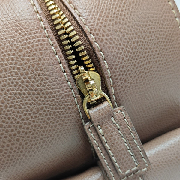 Calfskin Top Handle Bag Beige