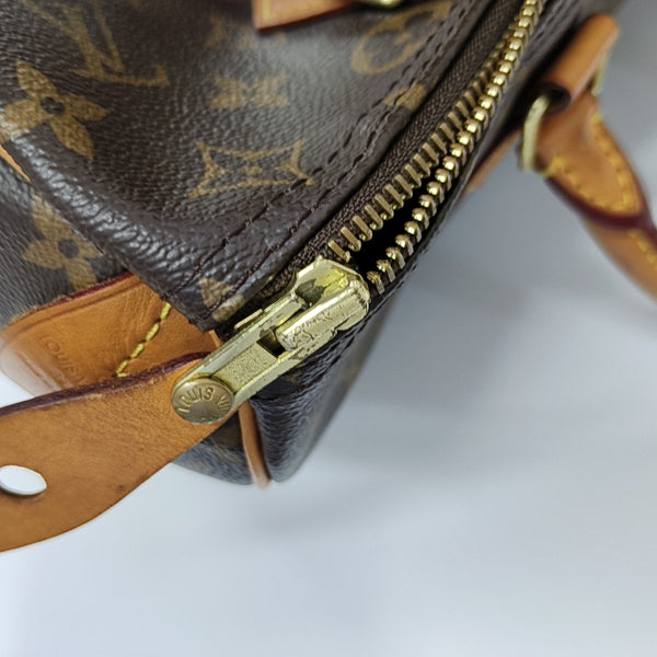 SPEEDY 30 Monogram Coated Canvas Brown