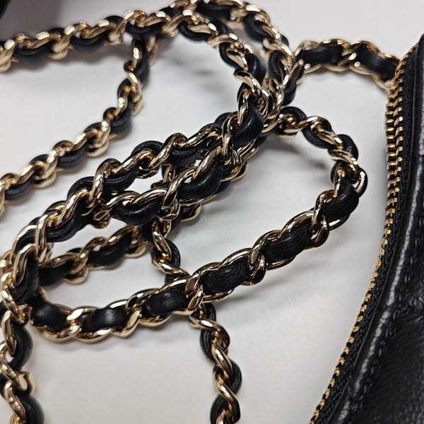 Quilted Lambskin Shoulder Bag Black