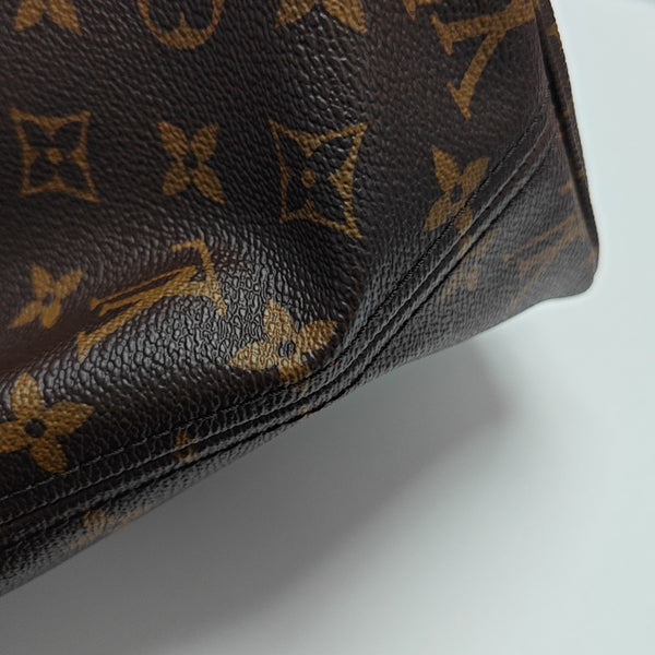 NEVERFULL MM Monogram Coated Canvas Brown