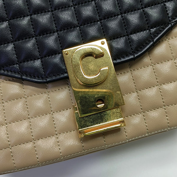 Authenticated pre-owned C Calfskin Beige - Shoulder Bag at Looply