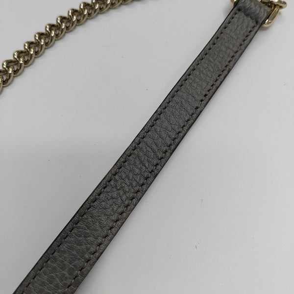 Interlocking G Small Calfskin Gray