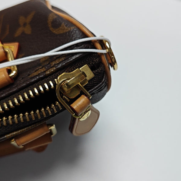 SPEEDY Nano Monogram Coated Canvas Brown