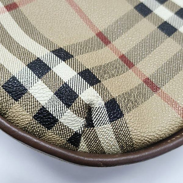 Coated Canvas Shoulder Bag Beige