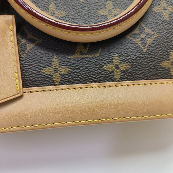 ALMA BB Monogram Coated Canvas Brown