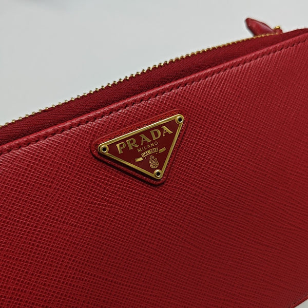 Saffiano Calfskin Shoulder Bag Red