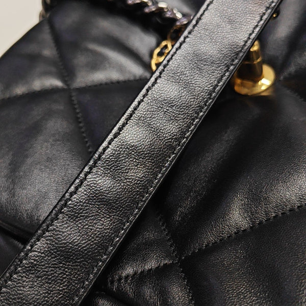 CHANEL 19 Small Quilted Lambskin Black