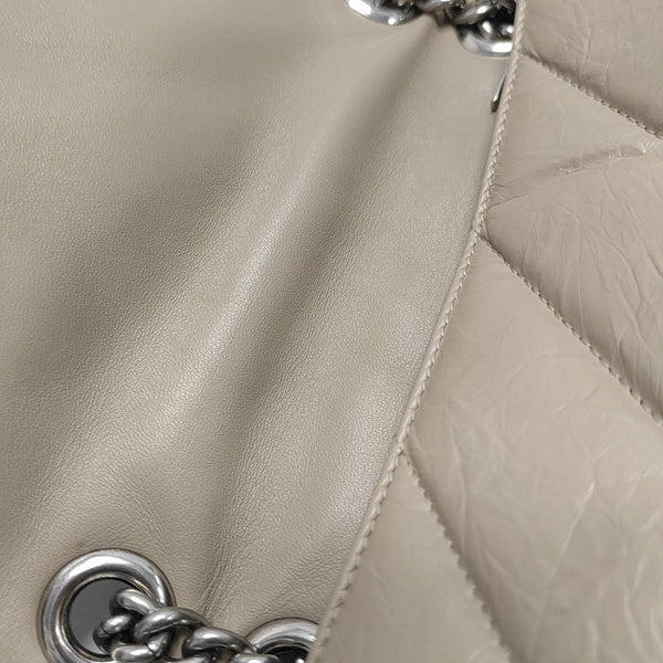 Crush Medium Quilted Calfskin Beige