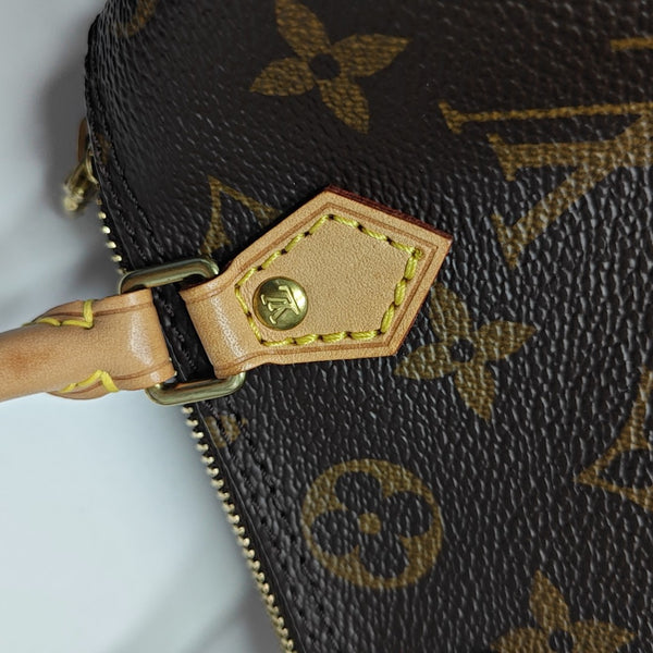 SPEEDY Nano Monogram Coated Canvas Brown
