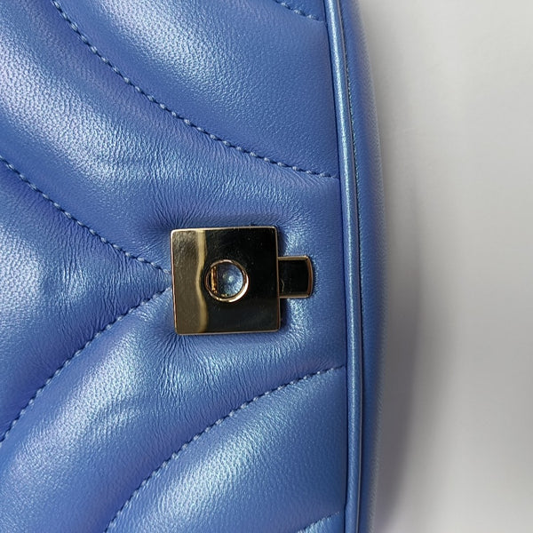 GG Marmont Super Mini Lambskin Blue